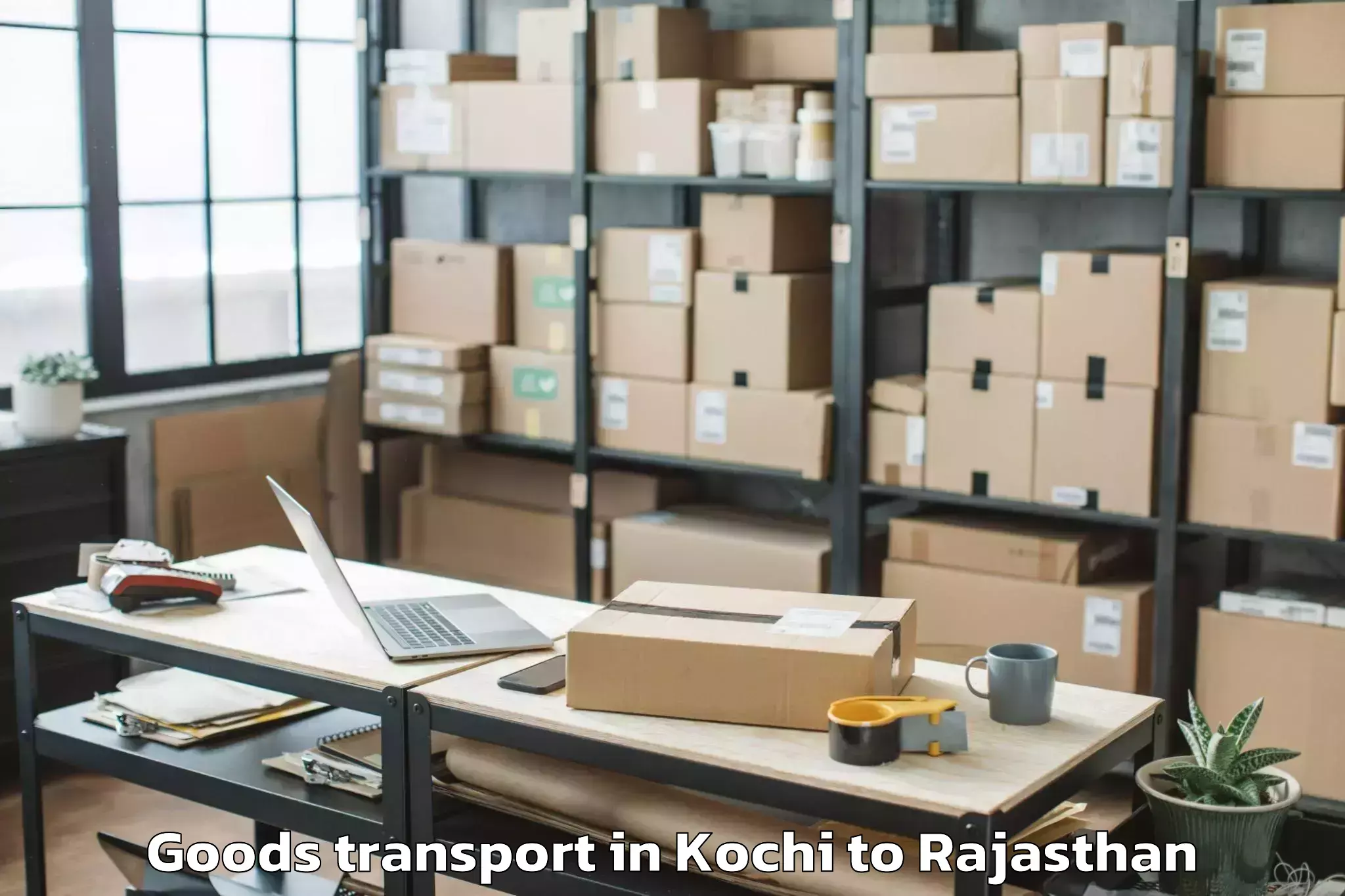 Book Kochi to Ramganj Mandi Goods Transport Online